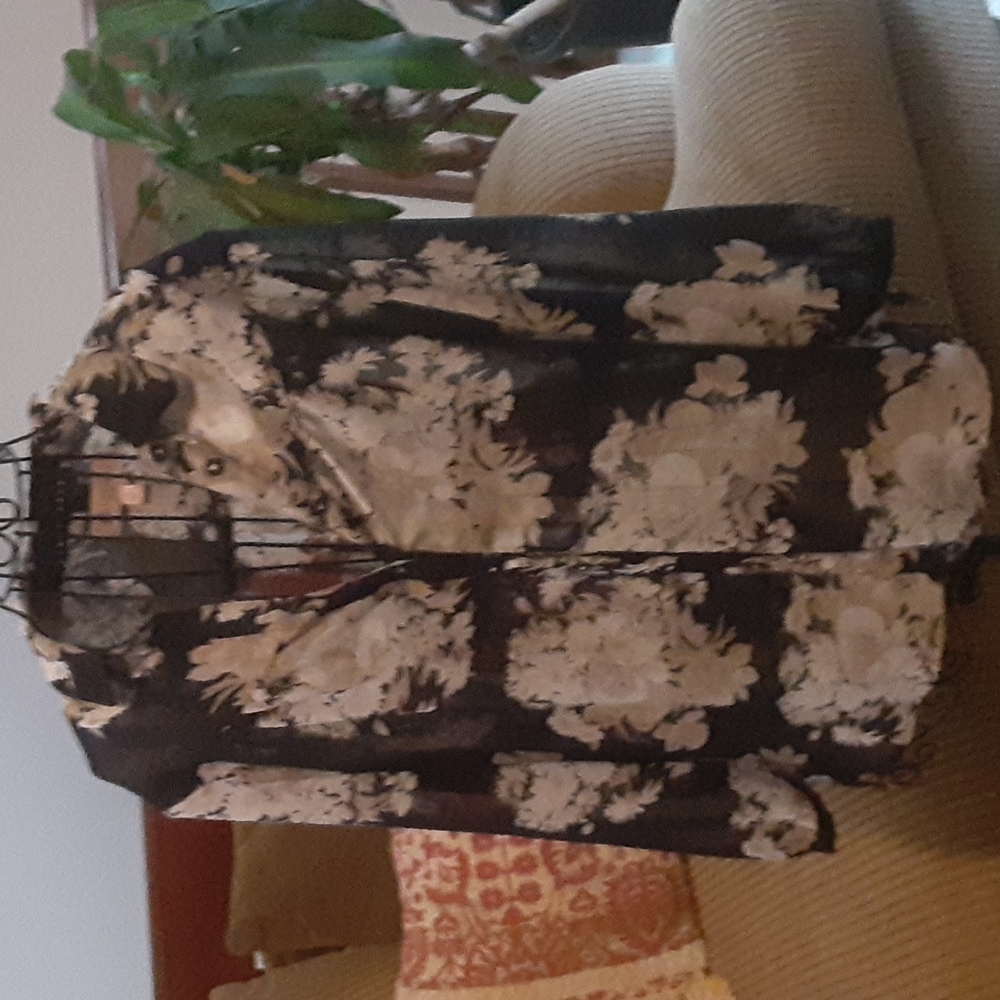 Philosophy sheer floral blouse, size L